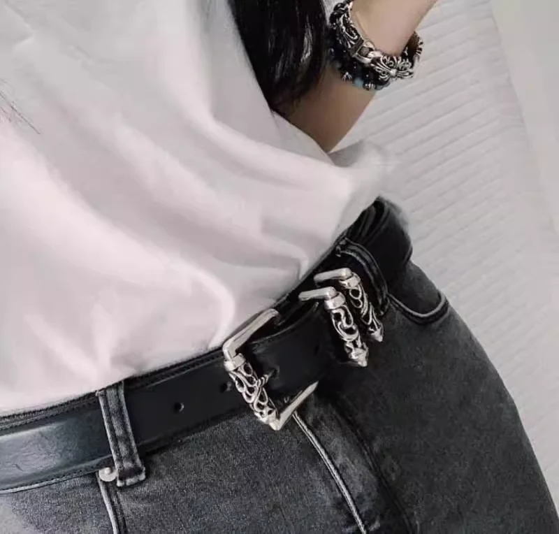 BLT 3PC ROLLER BUCKLE COWHIDE LEATHER BELT