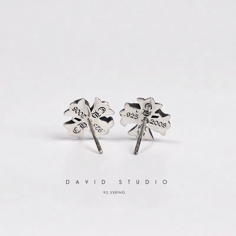 CHROME HEARTS CH LOGO PLUS STUD EARRINGS