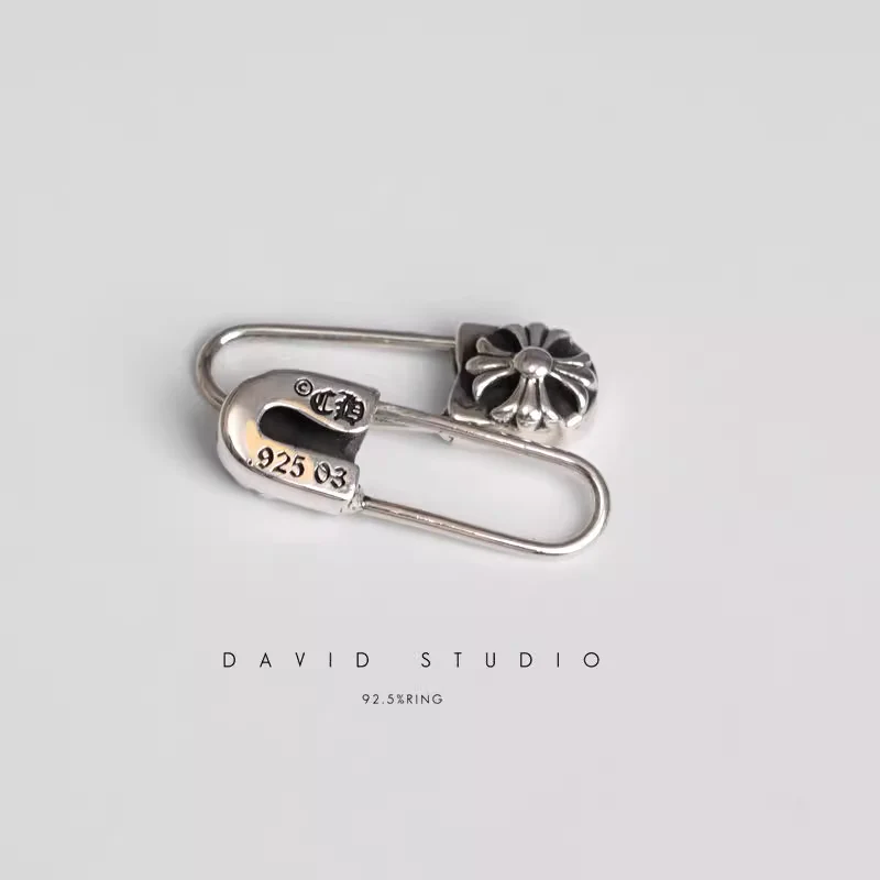 CHROME HEARTS SAFETY PIN EARRINGS