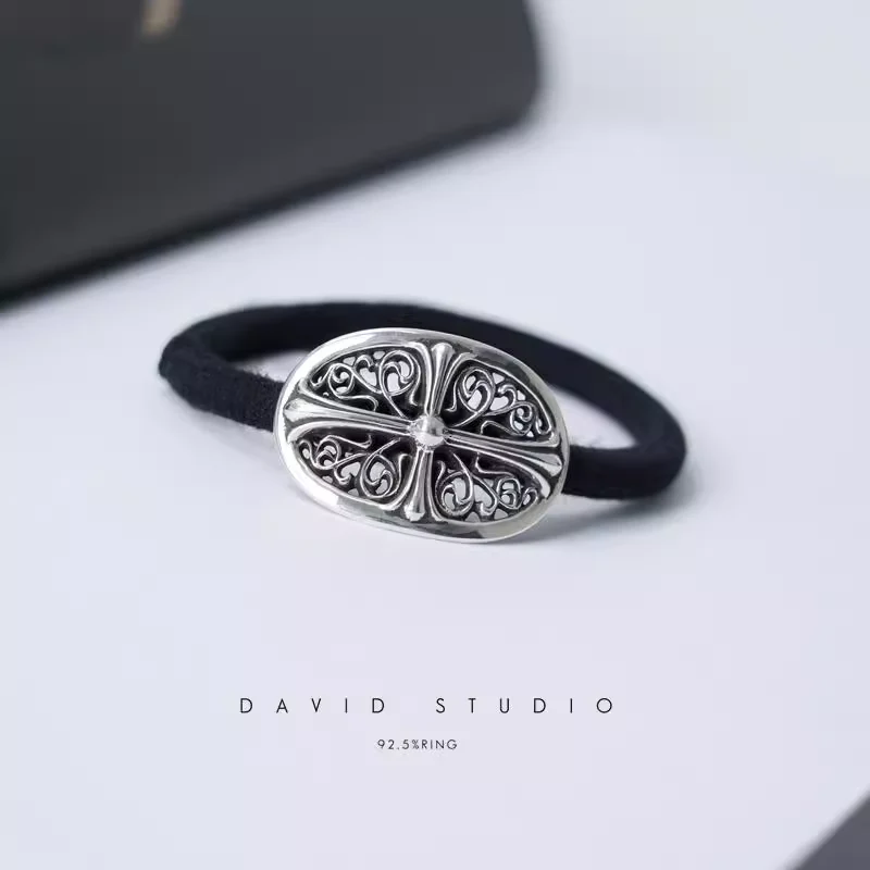 CHROME HEARTS TINY FLORAL HAIR TIE