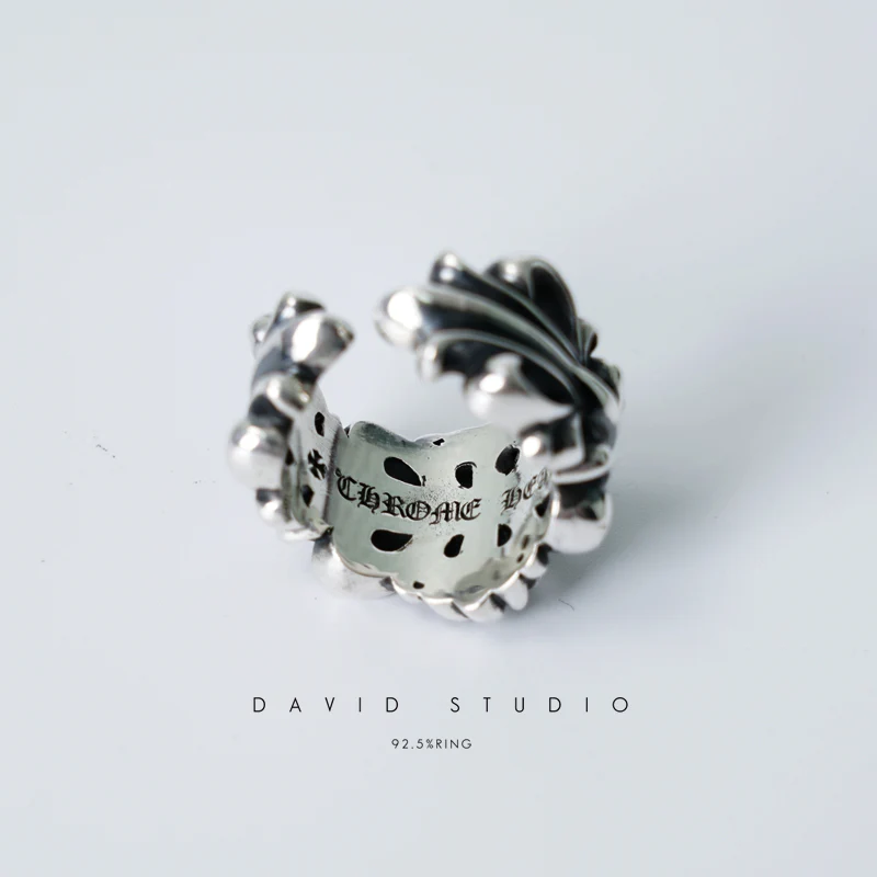 CHROME HEARTS DOUBLE FLORAL RING