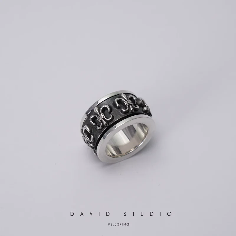 CHROME HEARTS BS FLEUR SPINNER RING