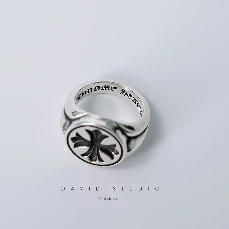 CHROME HEARTS CH PLUS CONCAVE SIGNET RING