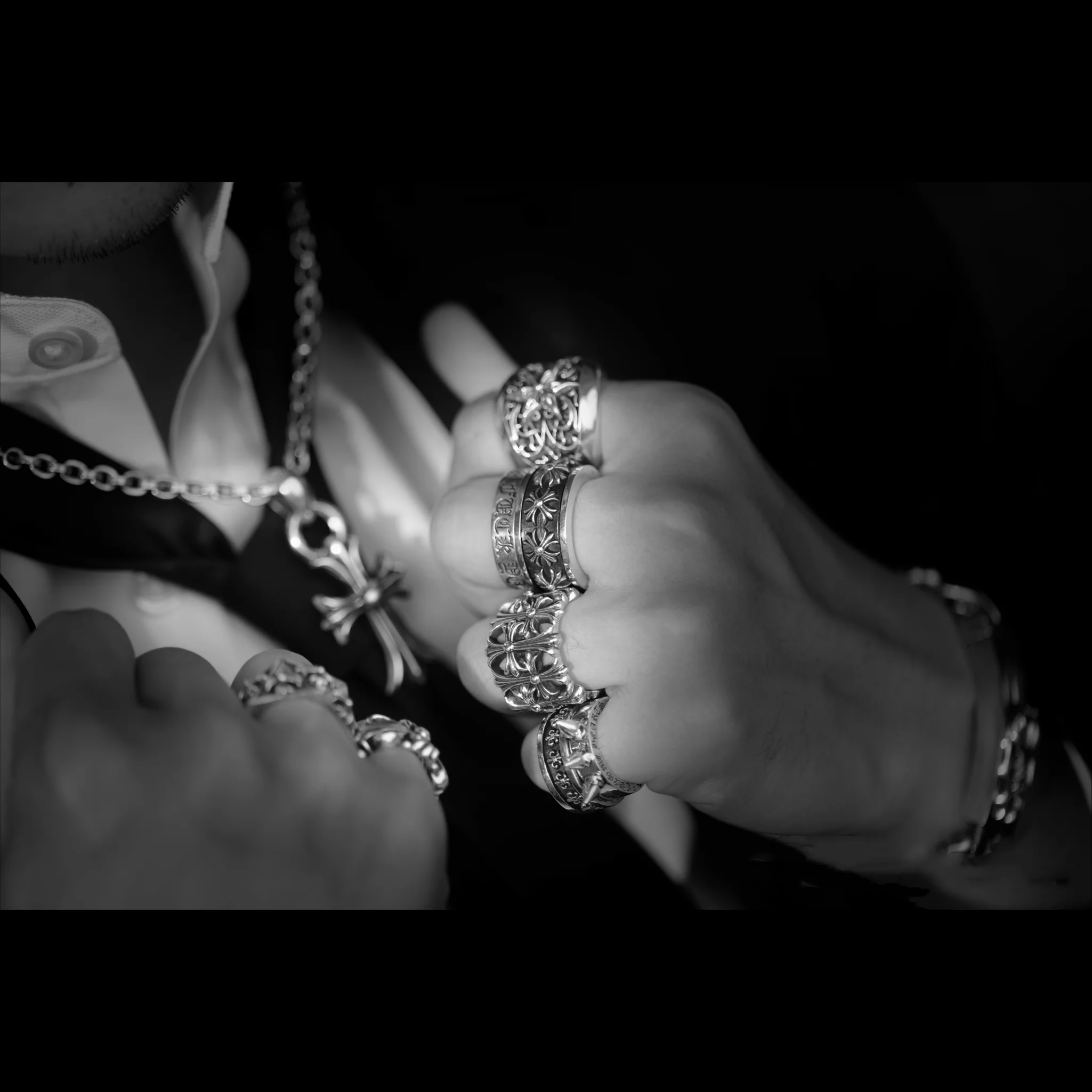 CHROME HEARTS SMALL BS FLEUR RING
