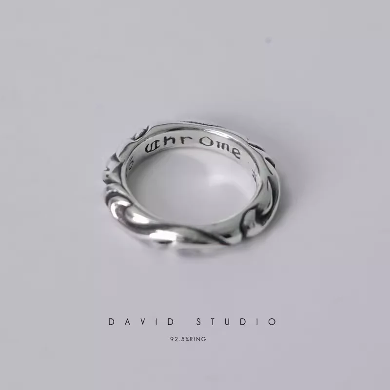 CHROME HEARTS SCROLL BAND RING