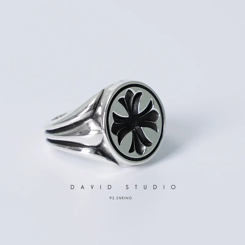 CHROME HEARTS CH PLUS CONCAVE SIGNET RING