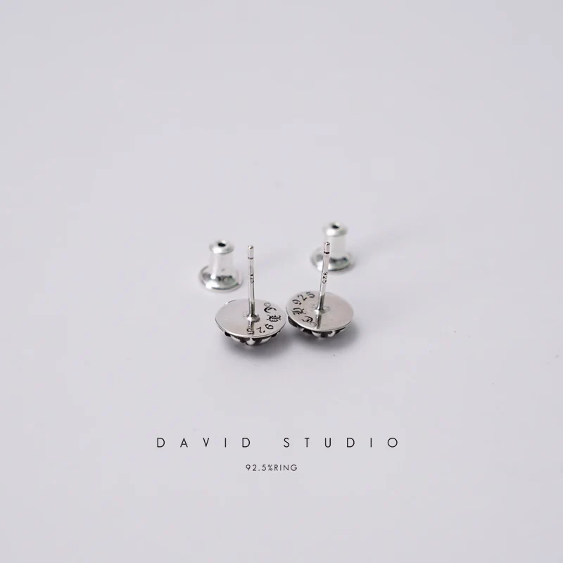 CHROME HEARTS CROSS BALL STUD WITH DIAMOND