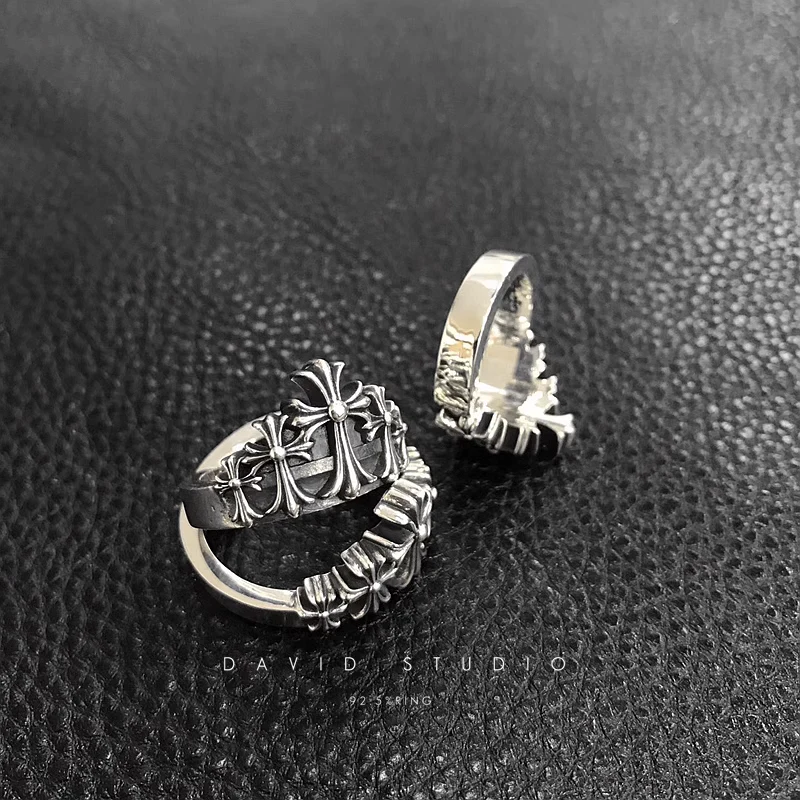 CHROME HEARTS CROSS CROWN RING