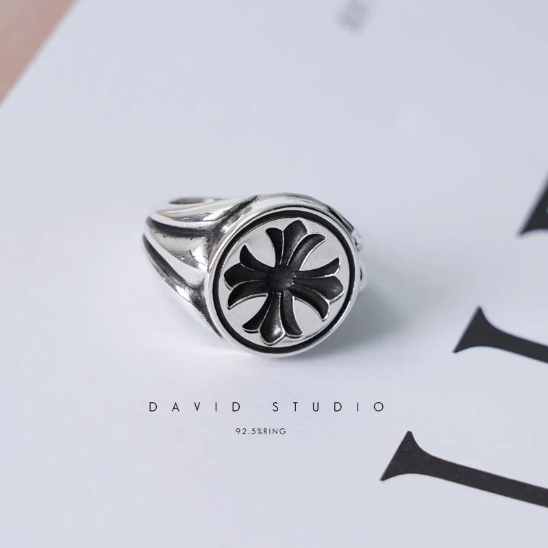 CHROME HEARTS CH PLUS CONCAVE SIGNET RING