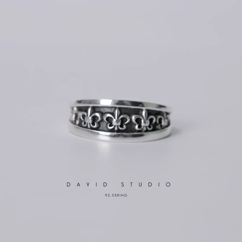 CHROME HEARTS V-CH PLUS/BS FLEUR RING
