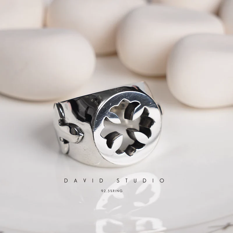 CHROME HEARTS CH PLUS DOUBLE FLEUR TAIL RING
