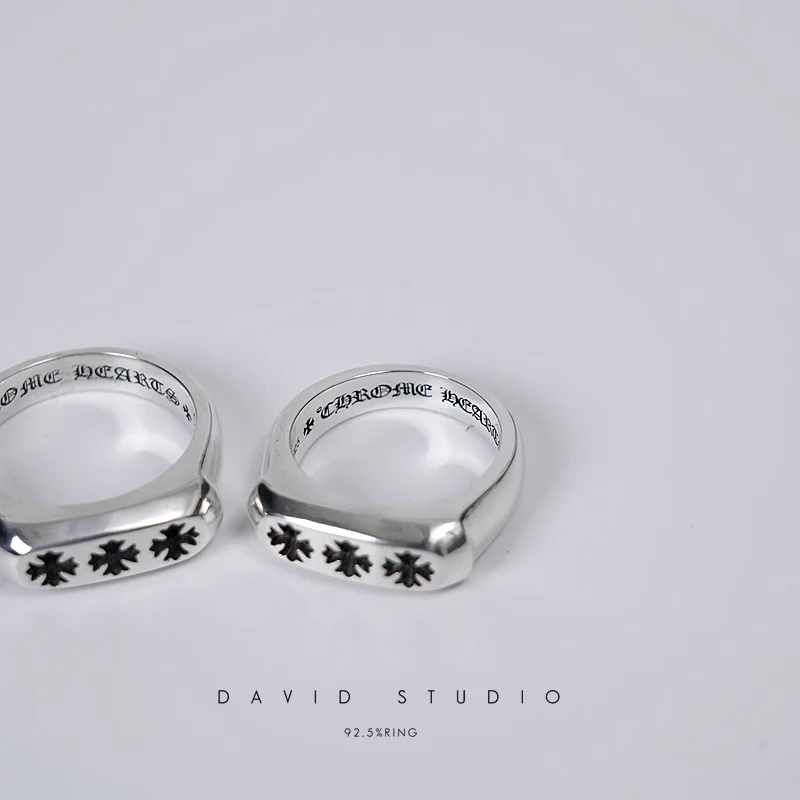 CHROME HEARTS TRIPLE CH PLUS FLAT RING