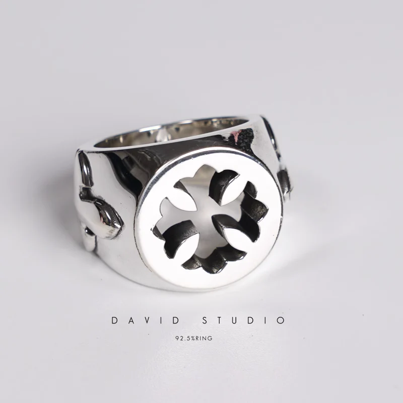 CHROME HEARTS CH PLUS DOUBLE FLEUR TAIL RING