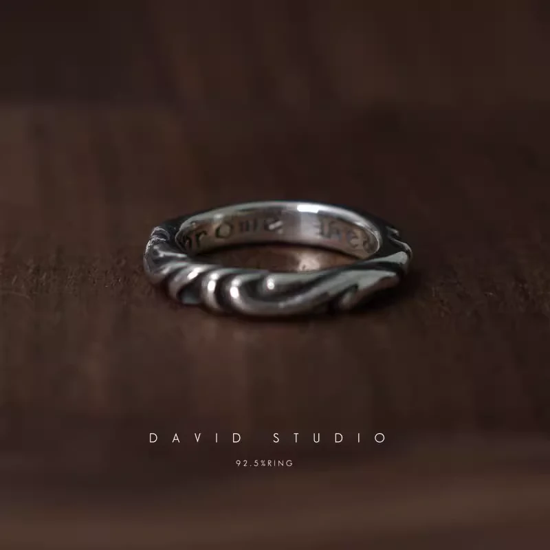 CHROME HEARTS SCROLL BAND RING
