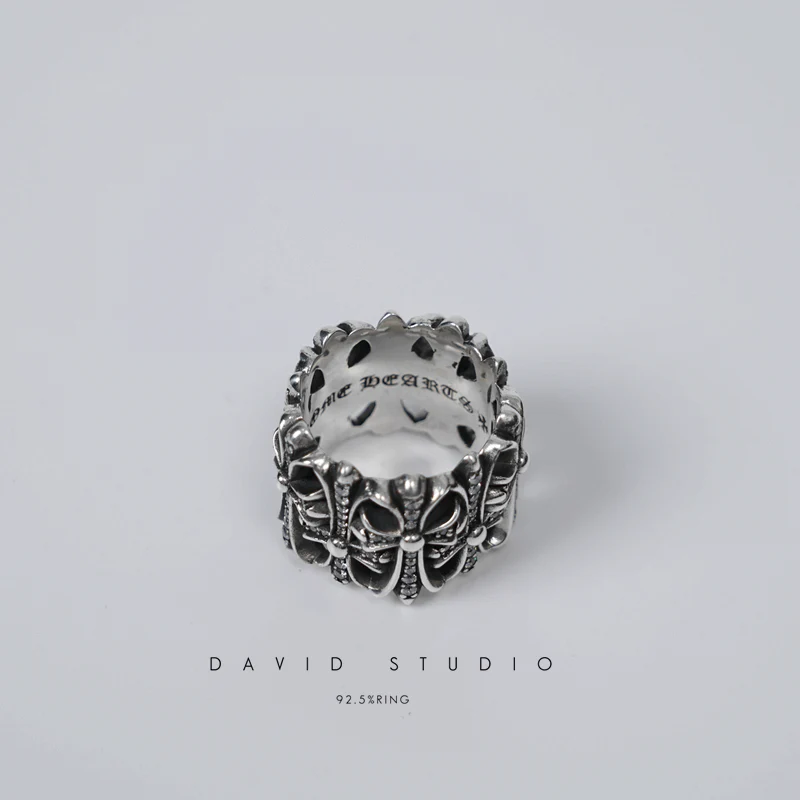 CHROME HEARTS CEMETERY RING WITH DIAMONDS