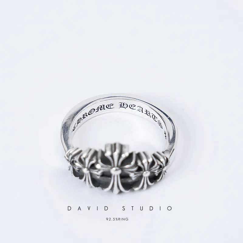 CHROME HEARTS CROSS CROWN RING