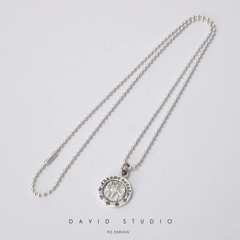 ROUND ANGEL MEDALLION CHARM – BALL CHAIN