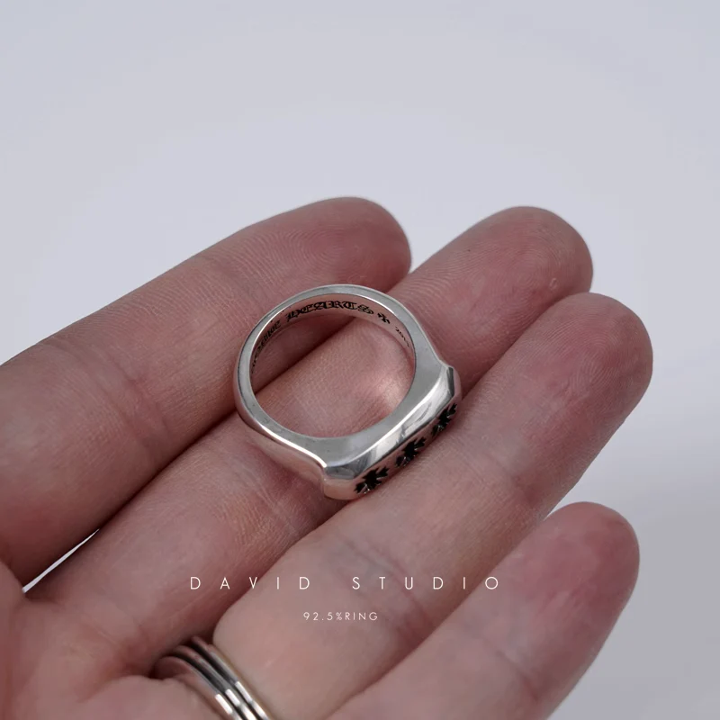 CHROME HEARTS TRIPLE CH PLUS FLAT RING