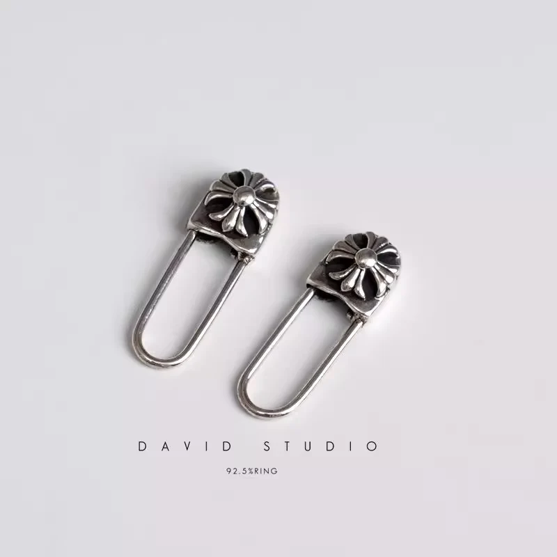 CHROME HEARTS SAFETY PIN EARRINGS