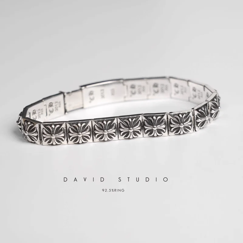 CH PLUS SQUARE PATTERN BRACELET