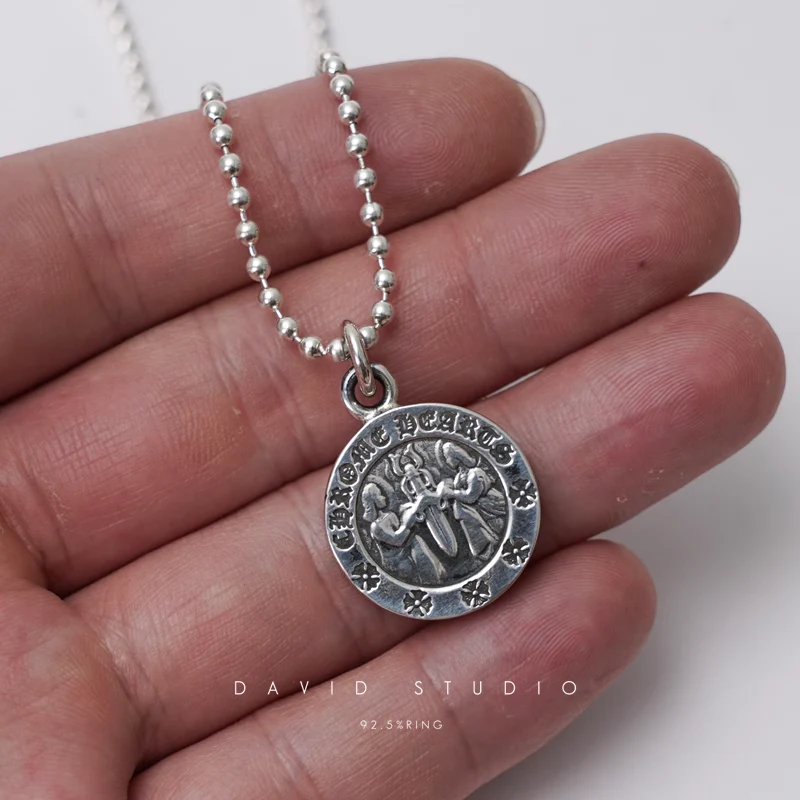 ROUND ANGEL MEDALLION CHARM – BALL CHAIN