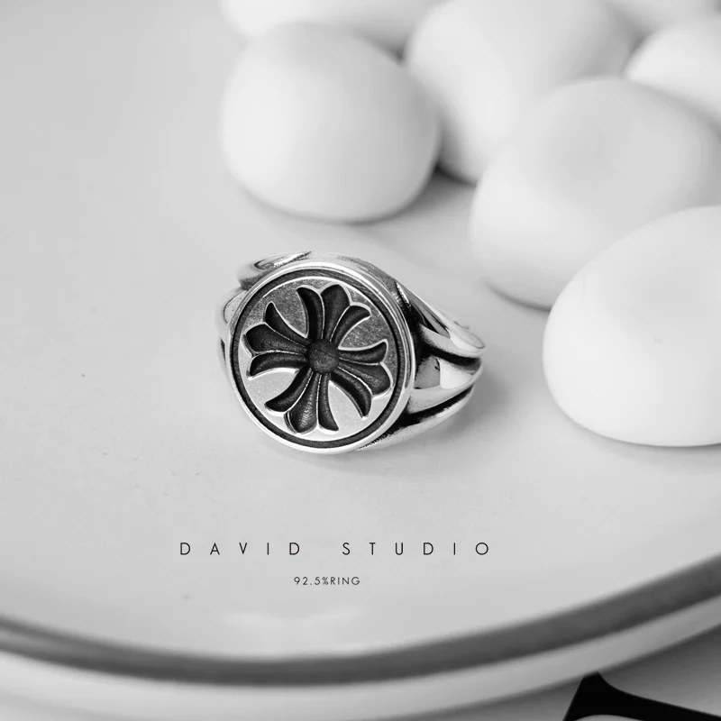 CHROME HEARTS CH PLUS CONCAVE SIGNET RING