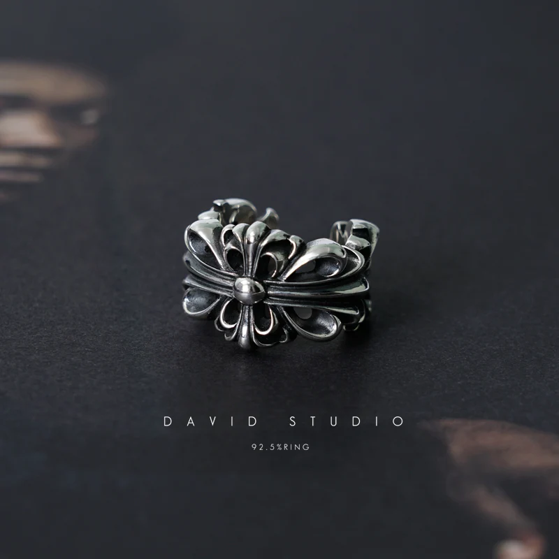 CHROME HEARTS DOUBLE FLORAL RING
