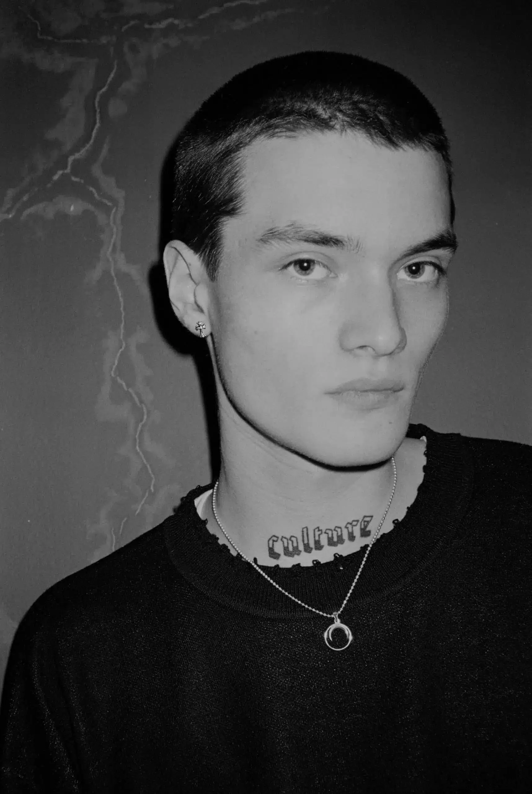 CHROME HEARTS CH CROSS BABY FAT STUD PIERCE WITH PAVE DIAMOND