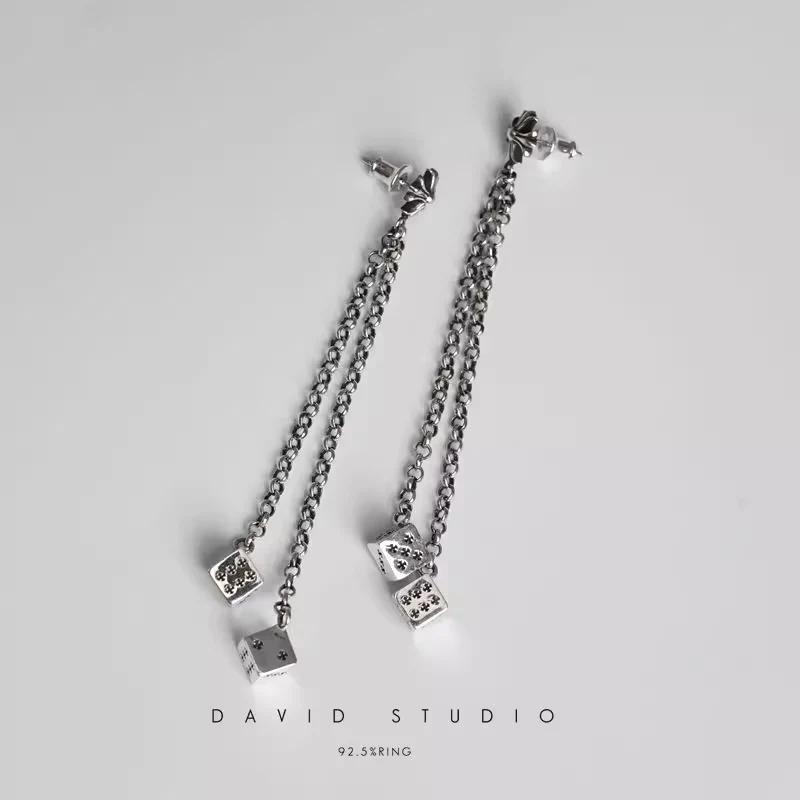 CHROME HEARTS JOJO DICE DROP EARRINGS