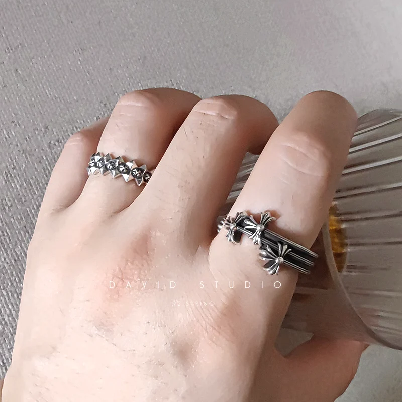 CHROME HEARTS CEMETERY HOOP RING