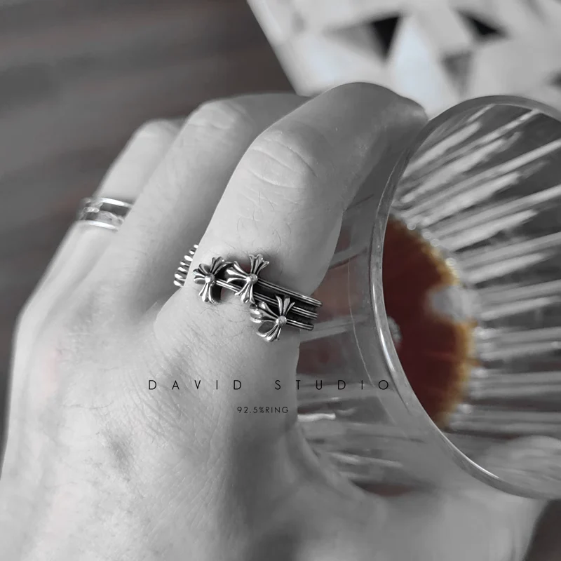 CHROME HEARTS CEMETERY HOOP RING
