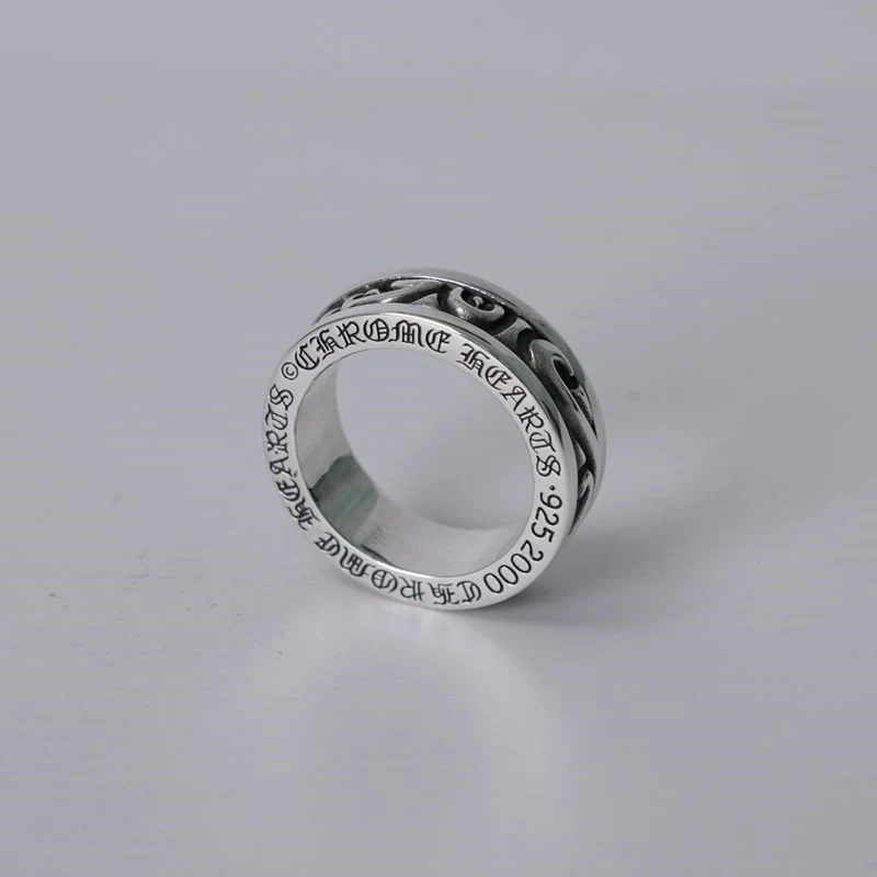CHROME HEARTS SCROLL SPINNER RING