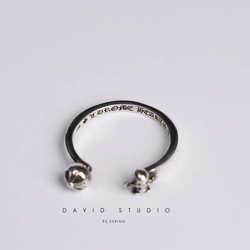 CHROME HEARTS FOTI HARRIS TEETER CROSSBALL RING