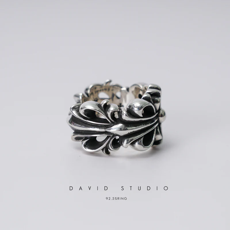 CHROME HEARTS DOUBLE FLORAL RING