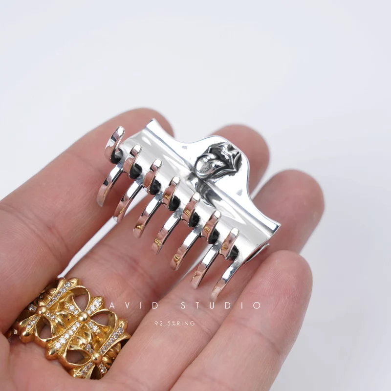 CHROME HEARTS ROLLING STONES LIP & TONGUE HAIR CLIPS