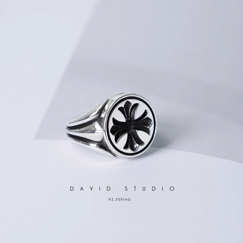 CHROME HEARTS CH PLUS CONCAVE SIGNET RING