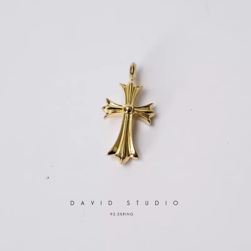 CHROME HEARTS SMALL CROSS CHARM WITH DIAMONDS