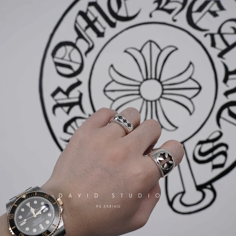 CHROME HEARTS TRIPLE CH PLUS FLAT RING