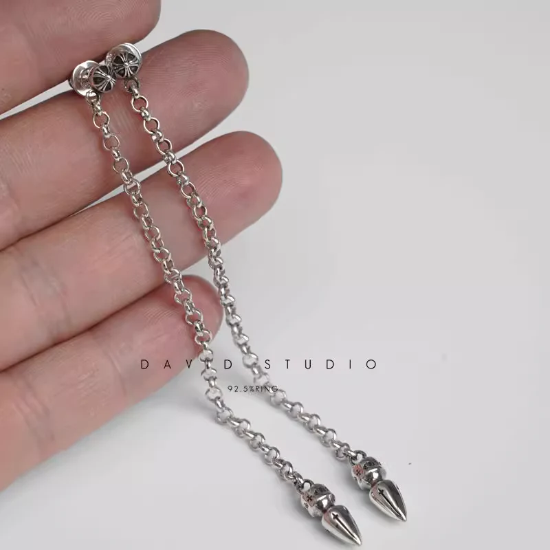 CHROME HEARTS SPIKE DROP EARRING