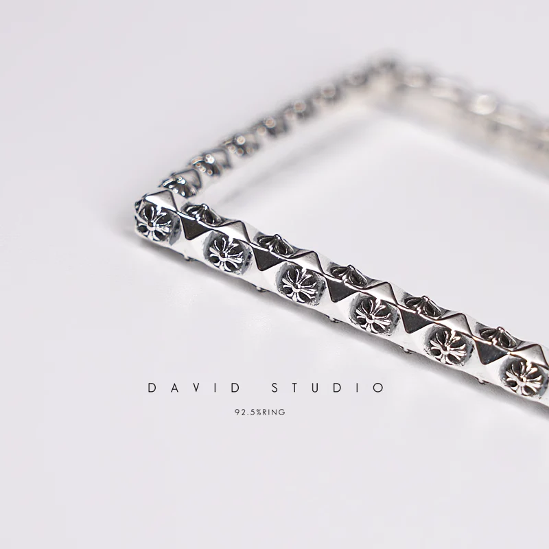 CHROME HEARTS CH PLUS SQUARE HOOP EARRINGS