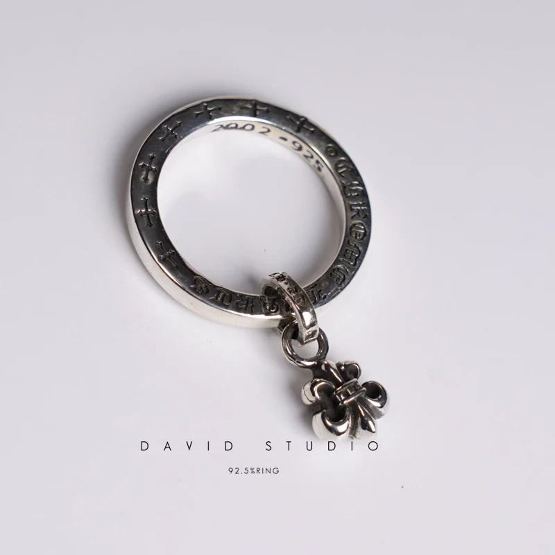 CHROME HEARTS STACK BS FLEUR RING