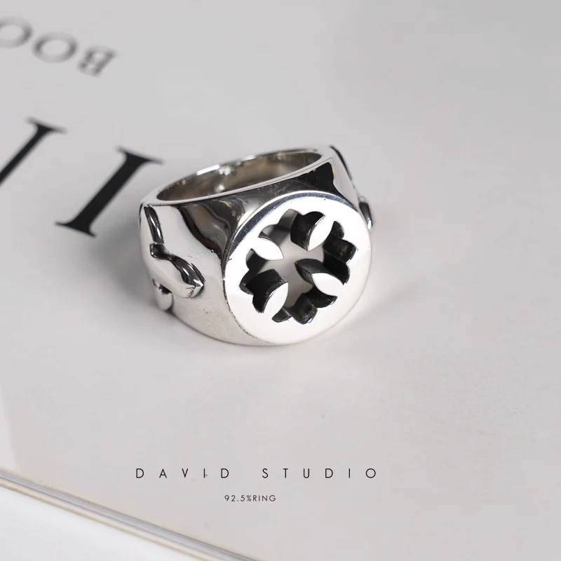 CHROME HEARTS CH PLUS DOUBLE FLEUR TAIL RING
