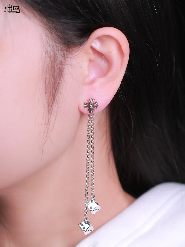 CHROME HEARTS JOJO DICE DROP EARRINGS