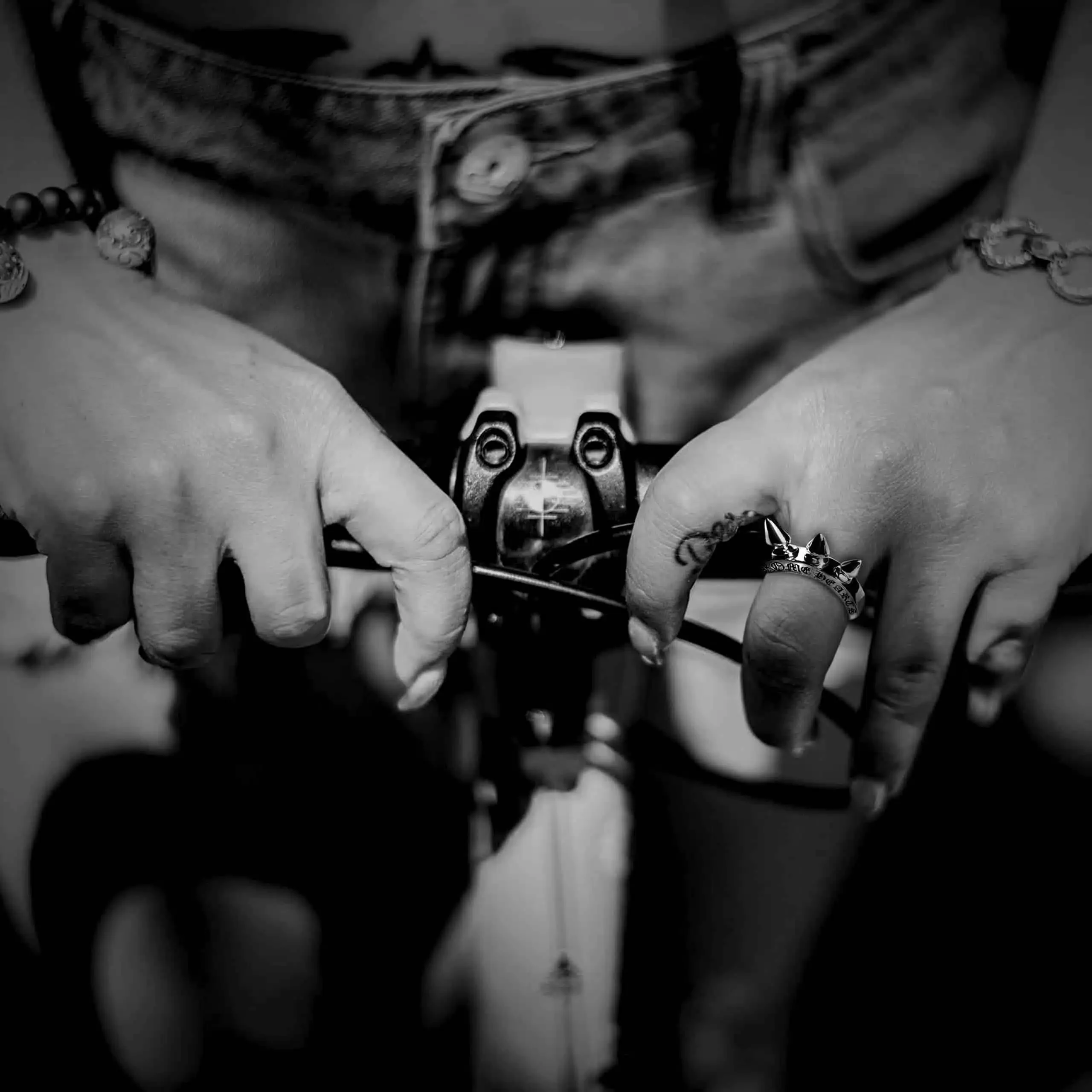 CHROME HEARTS TRIPLE SPIKE RING