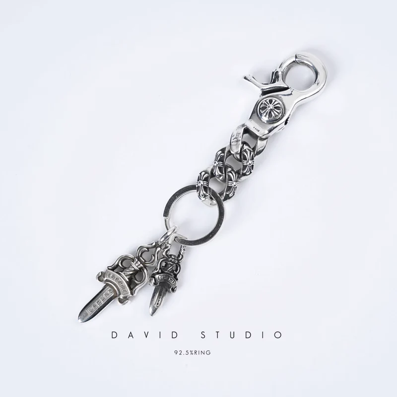 CHROME HEARTS DOUBLE DAGGER KEY RING