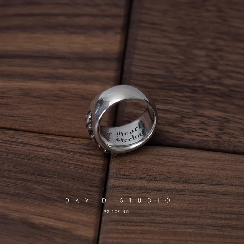 CHROME HEARTS FLORAL CROSS RING