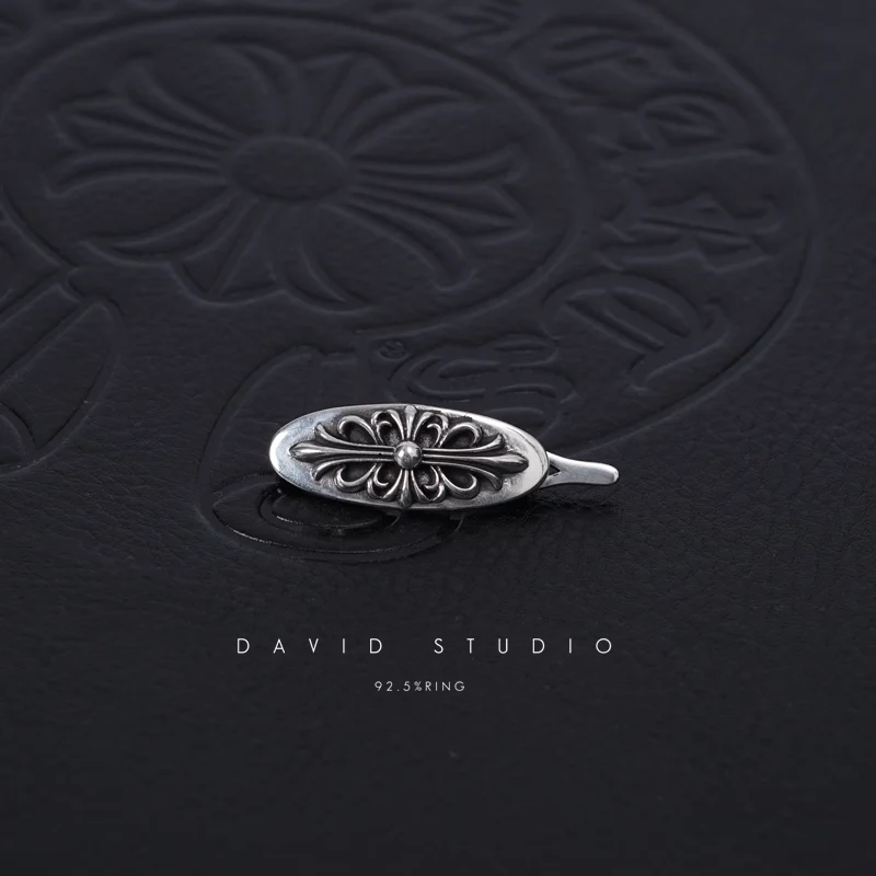 CHROME HEARTS FLORAL CROSS HAIR CLIP