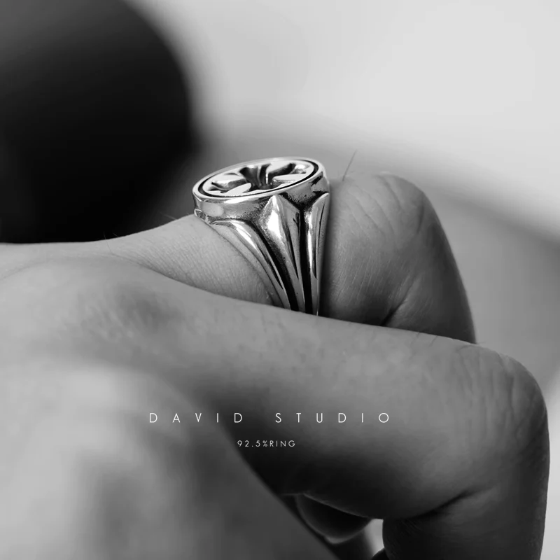 CHROME HEARTS CH PLUS CONCAVE SIGNET RING
