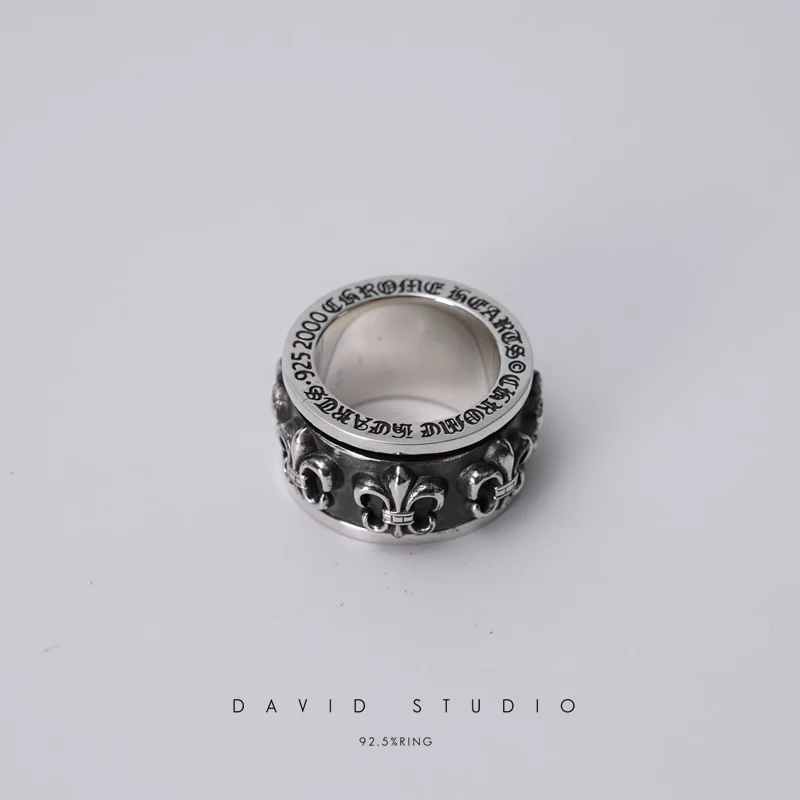 CHROME HEARTS BS FLEUR SPINNER RING