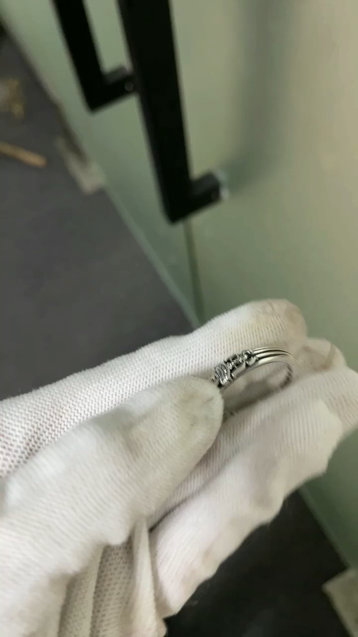CHROME HEARTS BABY CLASSIC FLORAL CROSS/DAGGER/FLEUR TAIL RING